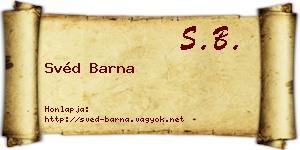 Svéd Barna névjegykártya